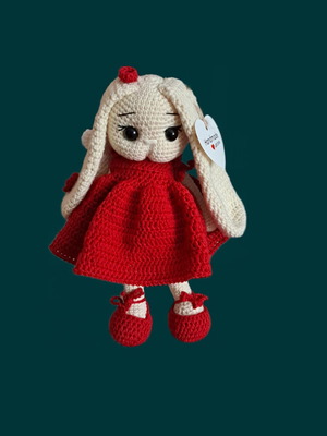 Handmade bunny made of hypoallergenic yarn, new, 25cm