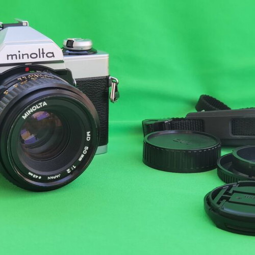 Minolta XG9 camera with Minolta MD 50mm 1:2 lens like new