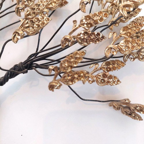 Handmade Metal Wall Art Trees in Bronze and Metal, like new