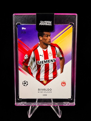Topps Legends Olympiacos Rivaldo κάρτα καινούργια, περιορισμένης έκδοσης 25