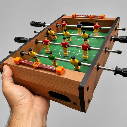 Mini Wooden Table Football 34x22cm like new