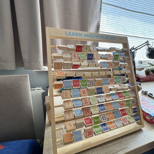 Wooden Multiplication Abacus new