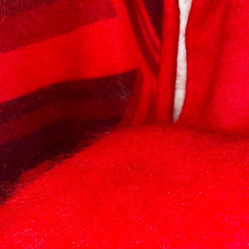 Angora sweater used, red, size S, Jessy Line Roma