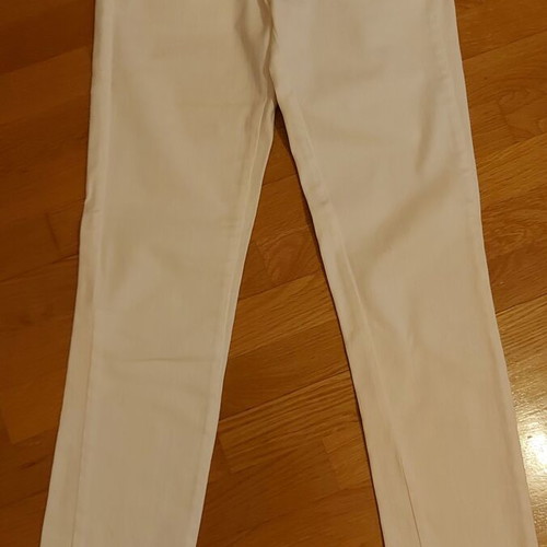 Bershka women's white denim pants size 36 like new