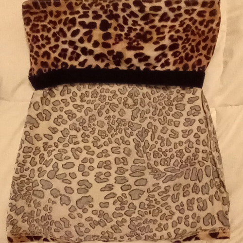 Leopard strapless blouse top H&M S opportunity clearance sale offer