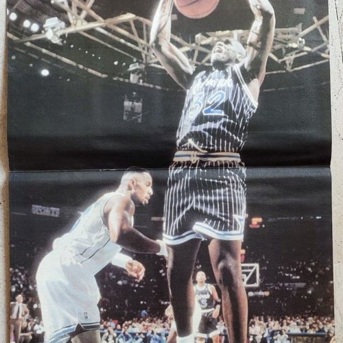 Rare double poster PAOK 1994 and Shaquille O'Neal like new, Maties sto Basket