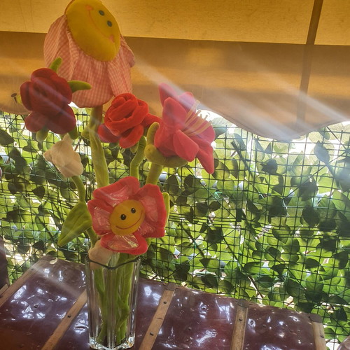 Artificial flowers like new, set of 5