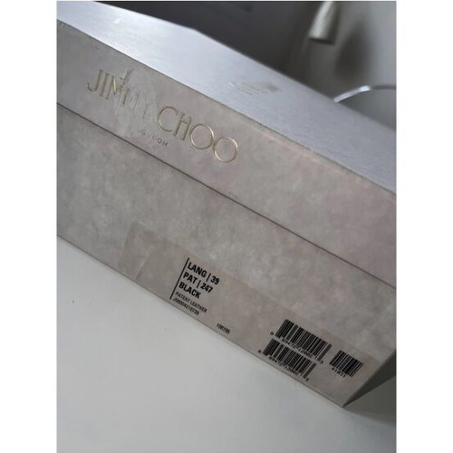 Jimmy Choo black platform sandals, size 39, 10cm heel