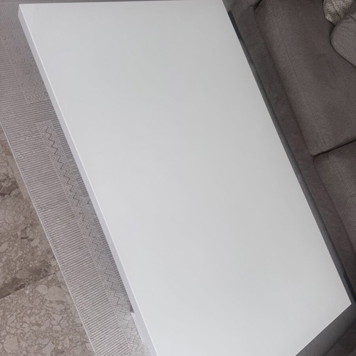 White glossy lacquer rectangular table used