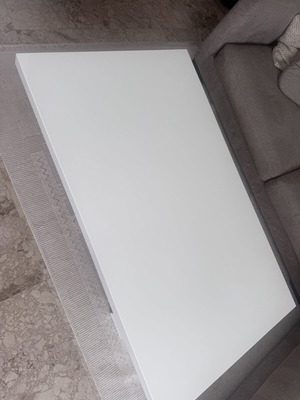 White glossy lacquer rectangular table used