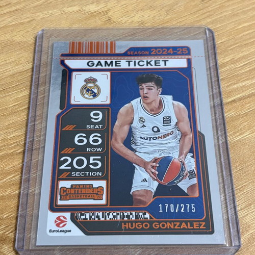 Hugo Gonzalez 2025-26 Panini Contenders EuroLeague Game Ticket Orange like new #61