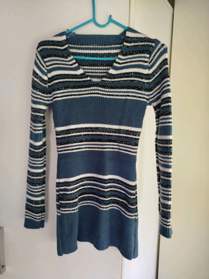 Dress used, size S, gray and blue