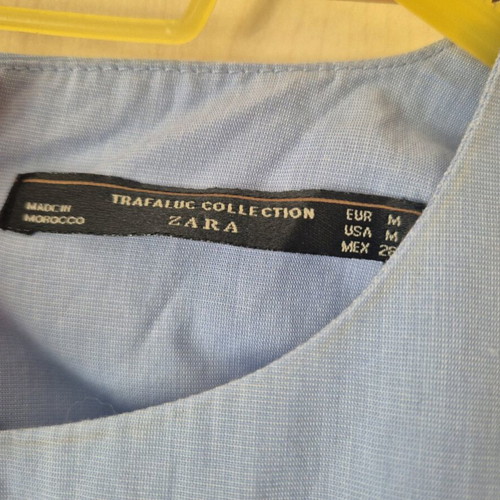 Zara shirt medium sky blue like new