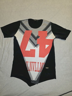 Gabbiano t-shirt like new, black multicolor, asymmetrical
