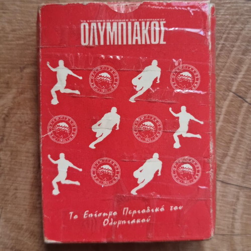 Olympiakos playing cards like new from magazine