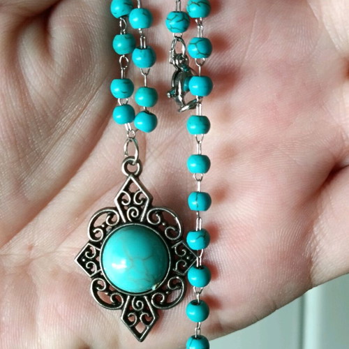 Vintage women's necklace with extension handmade jewelry new