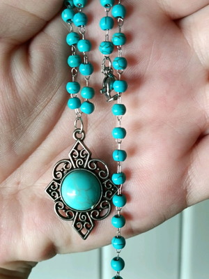 Vintage women's necklace with extension handmade jewelry new
