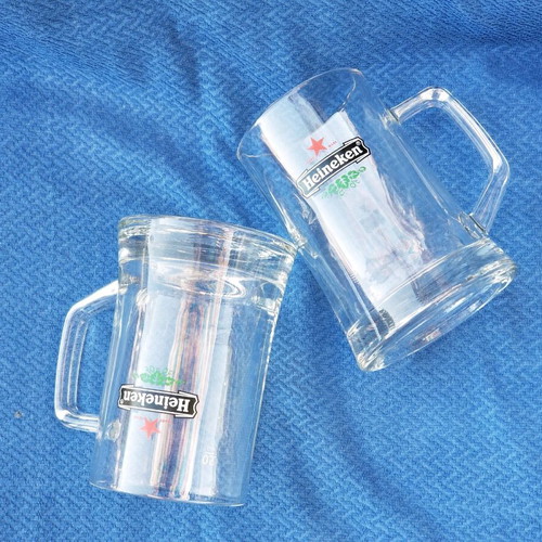 Heineken 0.5l glasses used, set of 2 pieces
