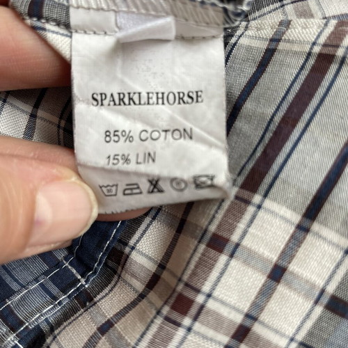 Sessùn plaid pants size S, like new, cotton linen blend