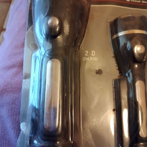 Set of three battery flashlights new