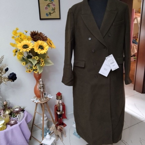 MANTECO, ZARA khaki coat size xxl new