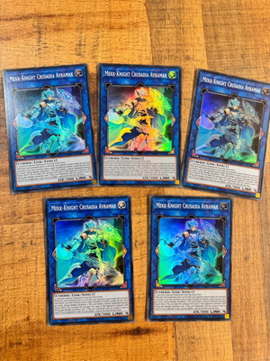 Yu-Gi-Oh! Mekk-Knight Crusadia Avramax cards set of 5, like new