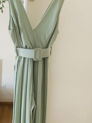 Πλισέ φόρμα jumpsuit μέντας καινούργια one size