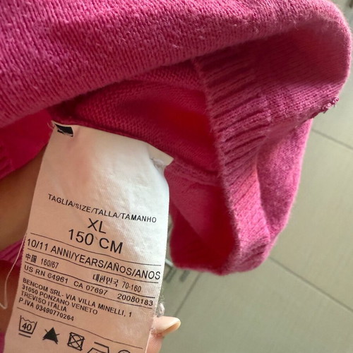 Benetton girls' dress like new, 152 cm, 10-11 years, pink