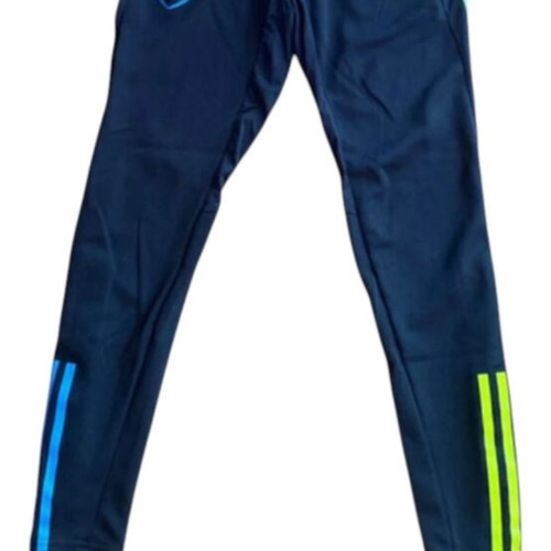 Adidas Arsenal FC training pants, navy with neon stripes