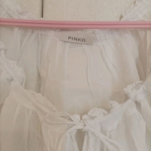Πουκάμισο Pinko λευκό σαν καινούργιο με ιδιαίτερα μανίκια και κορδονάκια