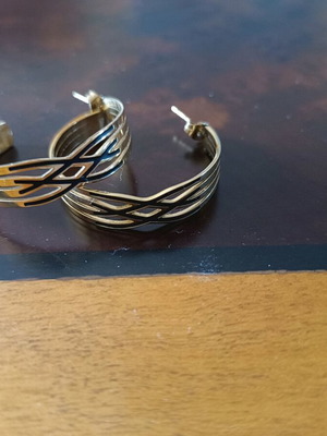 Earrings hoop style with black detail new