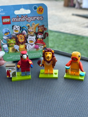 Lego minifigures new, fish lion parrot set of 3