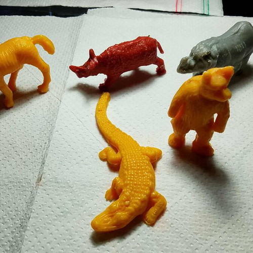 Biokonto 1980 miniature figures, 9 rare collectible, like new