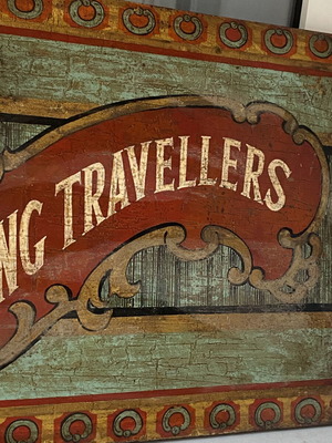 Brooks Ring Traveller Vintage Διαφημιστική Ξύλινη Ζωγραφική Σαν Καινούργιο