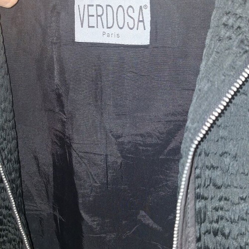 Verdosa Paris women's black jacket used with leather details