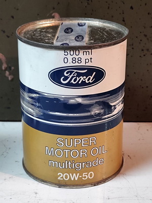 Ford Vintage Δοχείο Λαδιού Super Motor Oil 20W-50, NOS