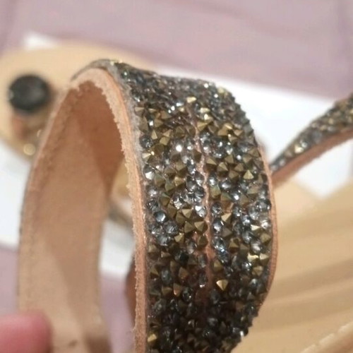 Women's handmade sandals like new with beads, size 39