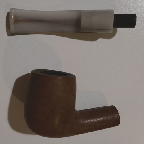 Smoking pipe used with detachable mouthpiece and Pure Greece wooden part