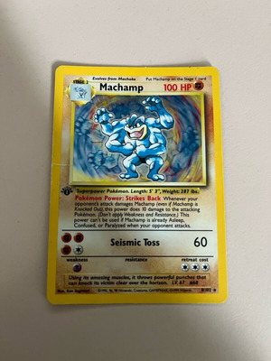 Machamp 8/102 1st Edition Holofoil rare card used