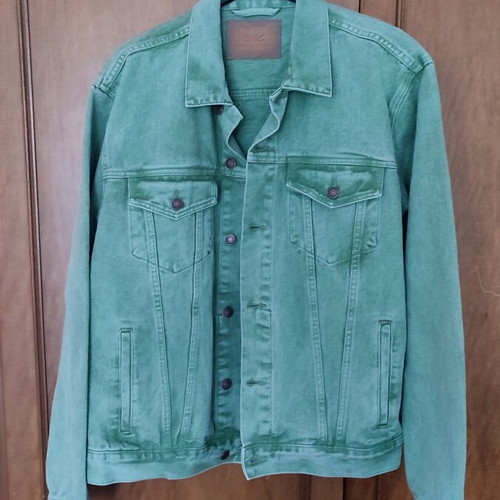 Funky Buddha denim jacket like new, size XL, green