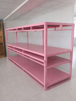 Professional metal shelving unit like new, pink color