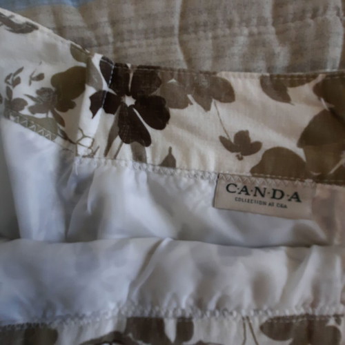 Vintage Canda C&A skirt No52 used, white and brown