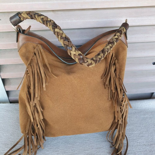 Mosinodutti shoulder bag used, beige and brown