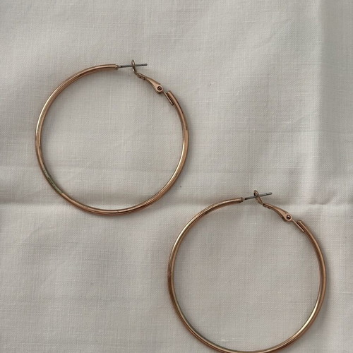 Accessorize rose gold large hoop earrings used