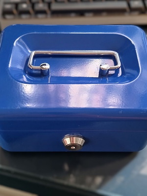 Metal Cash Box used with Lock and Handle