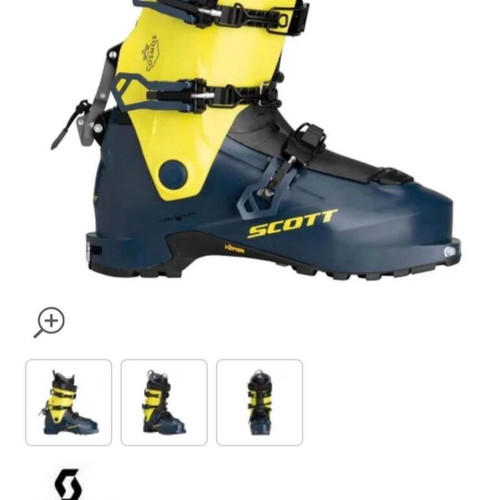 Complete alpine ski set with skins and poles
