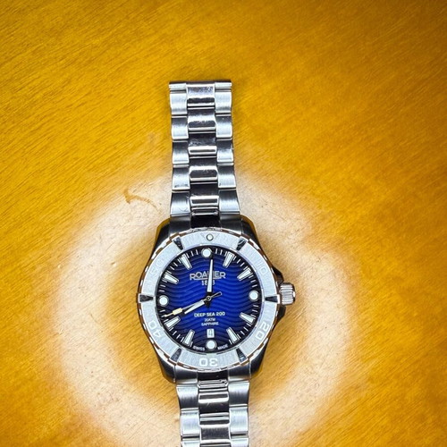 Roamer Deep Sea 200 watch with silver stainless steel bracelet like new