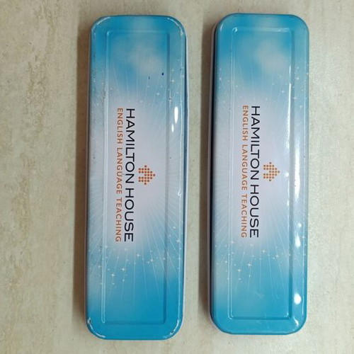Metal pencil cases used, set of 2 Hamilton House