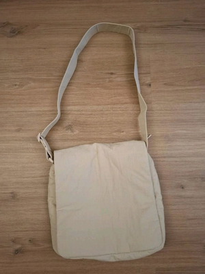 Τσάντα χιαστί Zara εκρού/μπεζ, 35x38 εκ., σαν καινούργια