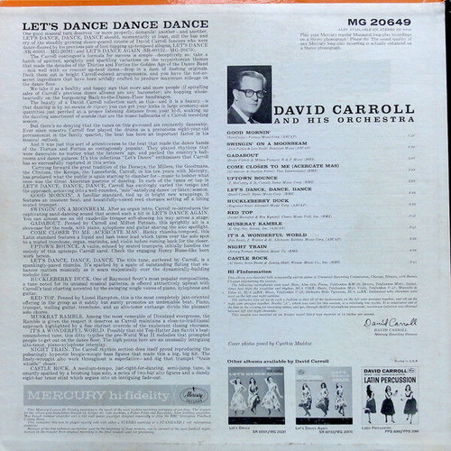David Carroll And His Orchestra Let's Dance Dance Dance vinyl record used, pop